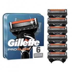 Gillette ProGlide Recharges De Lames De Rasoir Pour Homme, 6 Recharges De Lames, Conçu Pour Un Rasage De Près, Avec Lubrastri