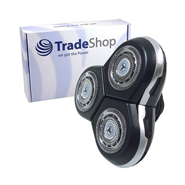 Trade-Shop Tête de rasage de rechange avec capuchon de protection pour Philips Arcitec RQ1090 RQ1095 SensoTouch 3D RQ1250 RQ1