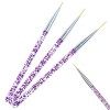 Peutpy 3 pièces Mauve Pinceaux en Détail à Ongles Brosses de Ongle Art,Pinceaux Peinture Professionnels Détail Ensemble de Pi