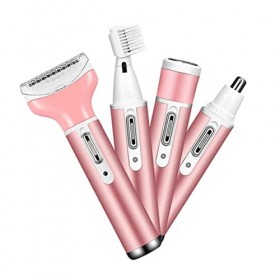 Rasoir électrique pour Femmes, Rasoir pour Femme sans Fil 4 en 1 pour le Visage, le Nez, les Sourcils et le Corps, Tondeuse é