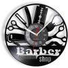 LXURY horloges de Cuisine Mur Vinyle barbier Logo Horloge Murale Salon de Coiffure Wallcor Salon Boutique Coupe de Cheveux to