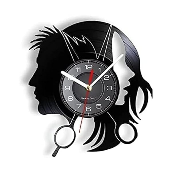 horloges de cuisine murales Salon de beauté de cheveux boutique Logo dentreprise horloge murale coiffeurs Salon élégant cise