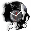 horloges de cuisine murales Salon de beauté de cheveux boutique Logo dentreprise horloge murale coiffeurs Salon élégant cise