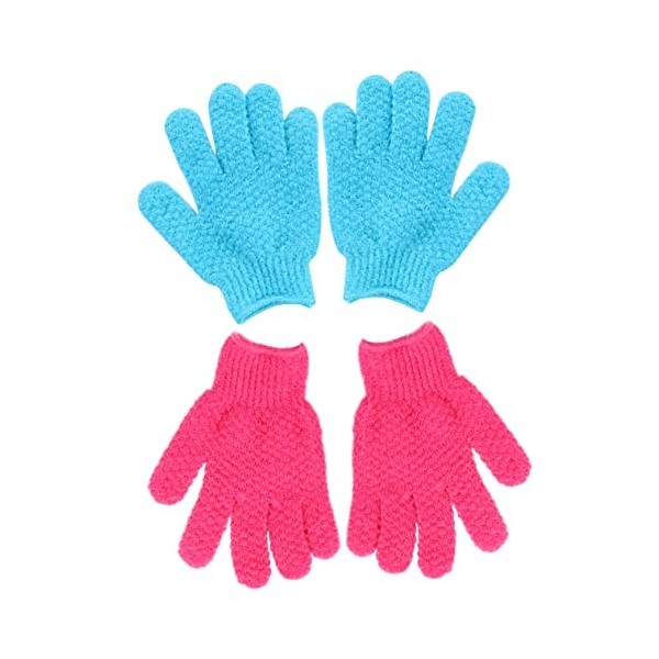 BAFAFA Lot de 4 gants de gommage for le bain Gommage for le visage Serviette for le visage Serviettes de massage Épurateurs d