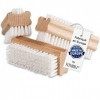 Brosse à Ongles en Bois de Hêtre 3 pcs. · Poils en plastique robustes Double face dur et doux · Brosse A Ongle, Brosse Ongl