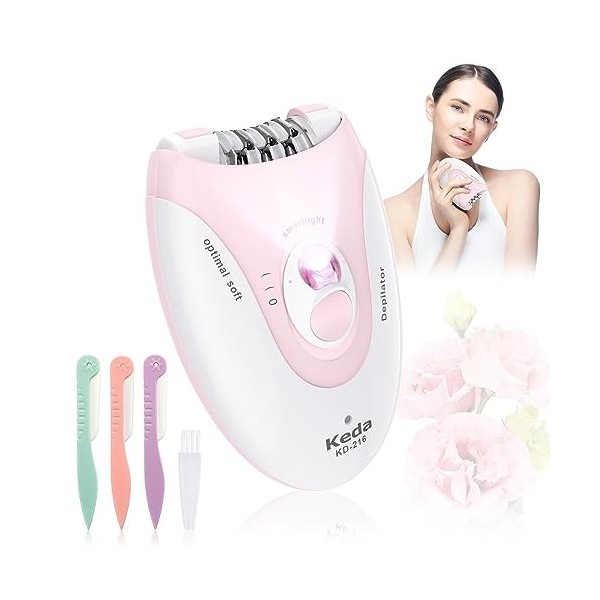 Epilateur Electrique Femme, Electrique Epilateur Femme Sans Fil Épilateur pour Visage des Femme, Épilateur Électrique pour Vi