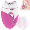 Epilateur Electrique Femme, Épilateur pour Femme, Épilateur Facial pour Femme Avec Lumière LED, Épilateur Sans Fil, Épilateur