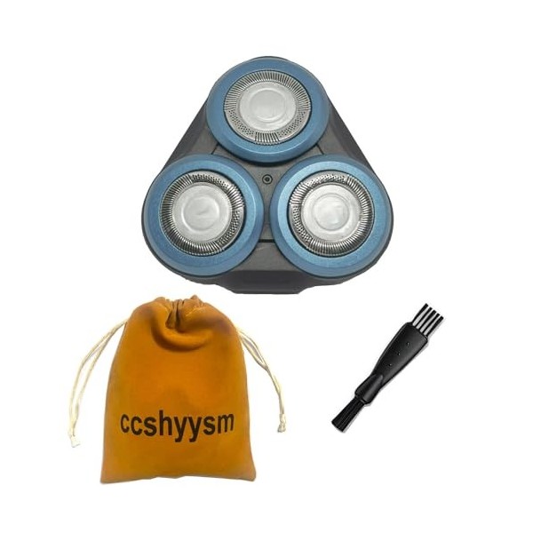 Ccshyysm S6000 Tête de rasage de rechange pour rasoir électrique Philips Norelco pour homme sans fil humide sec Sh60 Têtes de