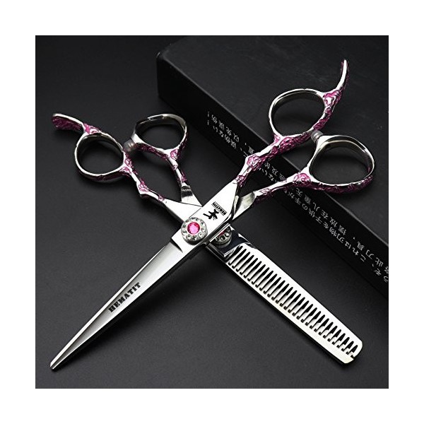 FOMALHAUT Pink Rose Professional Hair Clipper 6 Japan 440 C Hair Dressing Scissors Set