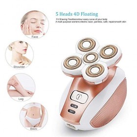 Épilateur Flawless pour Jambe, Volwco Rechargeables Épilateur Indolore pour Femmes Imperméable Sans Fil de Épilation pour Jam