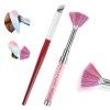 Hanyousheng 1pc Outil de Dégradé de Render de Vernis à Ongles,Brosse Ombre Nail Art Outils,Nail Art Brush Tool Brosse à de Dé