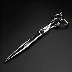 8 pouces Japon 440C ciseaux de coupe de cheveux Silvery Coiffure ciseaux Black stone