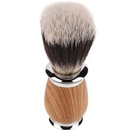 Blaireau de Rasage pour Hommes, Blaireau de Rasage Professionnel Fabriqué à la Main avec Manche en Bois pour Salon, Maison, T