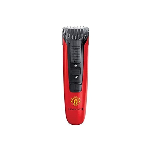 Remington Tondeuse Barbe [Edition Limitée Manchester United] Beard Boss Lames en Acier Anti-coupures, Sabot Ajustables,11 Lo