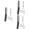 POPETPOP 6 Pcs Barber Amincissement Cisaillement Coupe-Cheveux Tondeuse Cheveux Peigne Ciseaux De Barbier Ciseaux De Coiffure