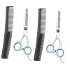 POPETPOP 6 Pcs Barber Amincissement Cisaillement Coupe-Cheveux Tondeuse Cheveux Peigne Ciseaux De Barbier Ciseaux De Coiffure