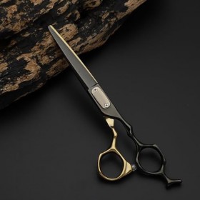 Ciseaux De Coiffure Coiffure Coiffure Ciseaux Ciseaux De Dents Golden Flat Cut Bangs Ciseaux Éclaircissants Ciseaux De Cheveu