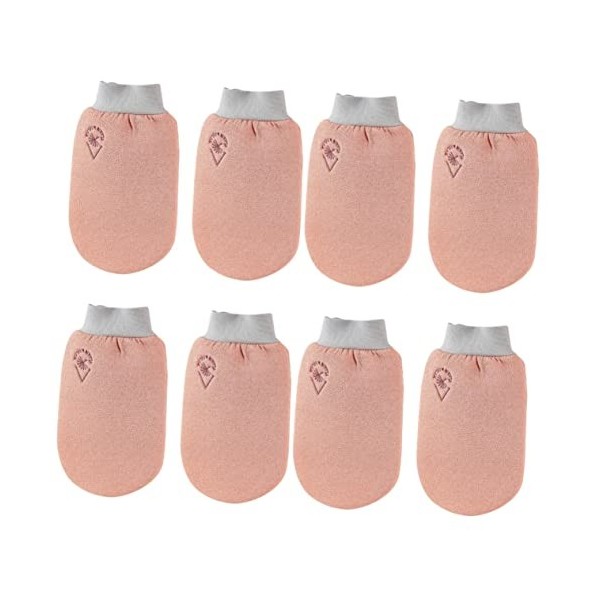 POPETPOP 8 Pièces Gants De Bain Double Face Gant Exfoliant Coréen Exfolier Gants De Lavage Exfoliants Gants De Gommage Gant M