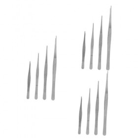 minkissy 12 Pcs Incarnés Droits Droits Inoxydable Précision Jardin Quotidien Acier Multi-Usages Dentelés Anti-Ongles Du Visag