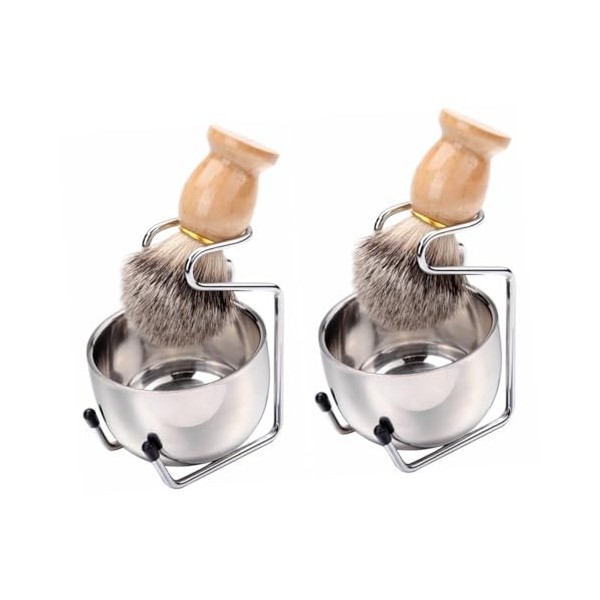 POPETPOP 1 Outil De Rasage Support De Support De Blaireau Kit De Rasage Bol De Crème À Raser Récipient De À Raser Support De 