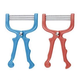 Lot de 2 épilateurs manuels pour le visage à 3 rangées de ressort