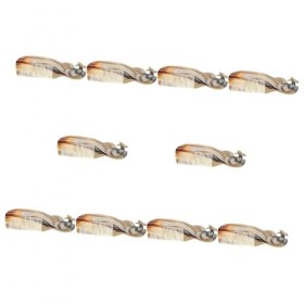 Lot de 10 peignes de massage pour cuir chevelu - Outil de massage portable pour homme - Cadeau naturel - Cornes de mouton - O