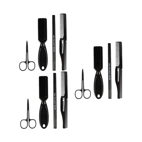 Beaupretty 12 Pièces Ensemble De Stylos À Moustache Outils De Nettoyage Du Visage Peigne Pour Hommes Peigne À Cheveux Peignes