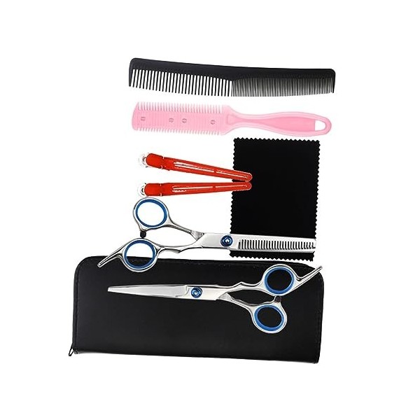 minkissy 1 Ciseaux De Coiffure Outils Ciseaux Professionnels Rasoir Kit De Coupe De Cheveux Brosse À Cheveux De Salon Kit De 