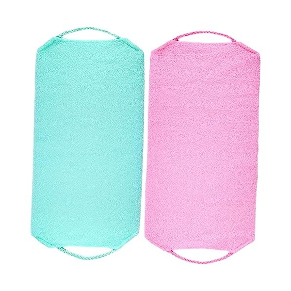 POPETPOP 8 Pièces Serviette De Bain avec Cordon De Serrage Gants De Douche Exfoliants pour Femmes Gants Exfoliants pour Douch