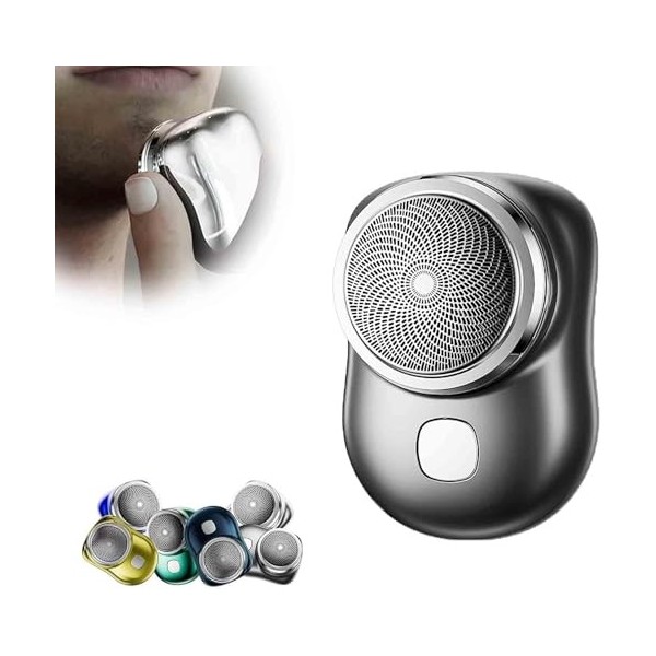 Mini rasoir for hommes, rasoir électrique Portable, rasoir électrique for le visage, rasoir électronique lavable de poche Pre