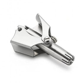 OUSIKA Tondeuse Nez, Tondeuse Nez for Hommes Tondeuse Manuelle en Acier Inoxydable for Nez Vibrissa Rasoir Rasoir Lavable Por