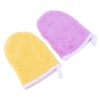 Beaupretty 8 Pièces Gants Démaquillants Gants Exfoliants en Tissu Gant De Bain Serviette pour Le Visage Débarbouillettes De M