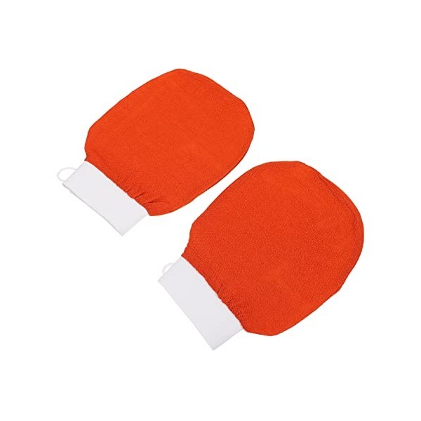 EVANEM 2pcs Gants de Bain éponges de Bain for Douche Gant de Bain Serviette Portable Gant exfoliant Longe épurateur Corps Out