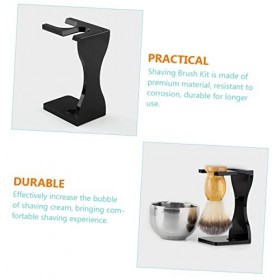 FOMIYES 3 Ensembles Ensemble De Rasage Kit De Toilettage Pour Hommes Support En Bois Costumes Pour Hommes Organisateur De Bla