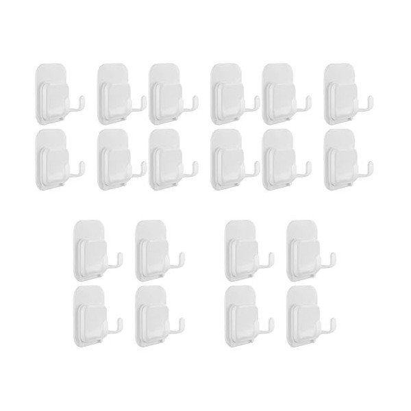 Angoily 20 Pcs Pâte Crochet Rasage Rasoir Rack Salle De Bains Rasoir Cintre Rasoir Support De Séchage En Plastique Mural En P