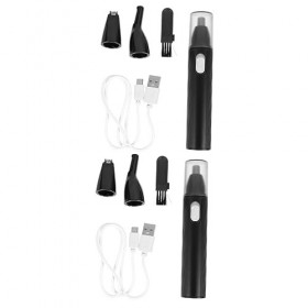 minkissy Lot de 2 tondeuses électriques pour poils de nez et oreilles - Tondeuse à sourcils pour homme et homme - Rasoir élec
