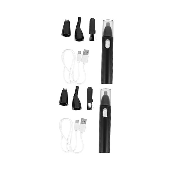 minkissy Lot de 2 tondeuses électriques pour poils de nez et oreilles - Tondeuse à sourcils pour homme et homme - Rasoir élec