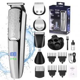 Journeyside Tondeuse Cheveux Professionelle 5 en 1, Tondeuse Cheveux Hommes, Tondeuse à Barbe, Avec 4 Peignes, 5 Lames Détach