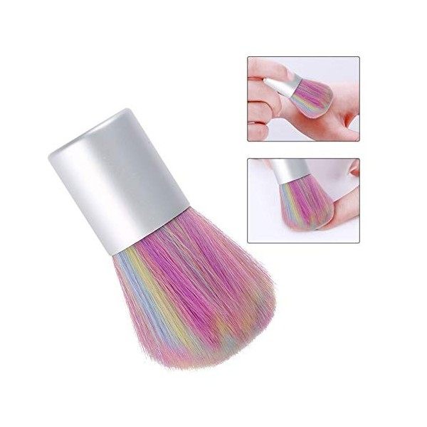 Brosse de poussière pour ongles, Brosse de nettoyage pour la peinture pour manucure ongles Brosse de nettoyage souple pour on