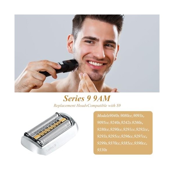 Compatible avec Serie 9 Pro/9 94m Tête de Rasoir de Rechange Pièce de Rechange Pour Rasoir Électrique Homme Tête de Rasoir de