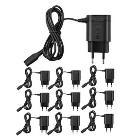 MANDDLAB 10X Convient pour Le Rasoir, A00390 Chargeur Adaptateur de Cordon DAlimentation Prise Européenne