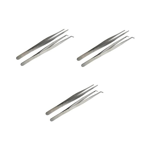 Uonlytech 6 Pièces Outil Pour Enlever Les Tiques Pincettes En Acier Inoxydable Longue Pince à Épiler Extracteur De Tiques Pou