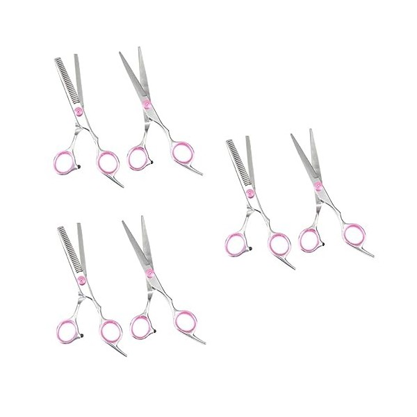 FRCOLOR 4 Pièces Ciseaux Adultes Ciseaux Outils De Coiffure Ciseaux De Coiffure Ciseaux De Coupe De Cheveux Ciseaux À Cheveux