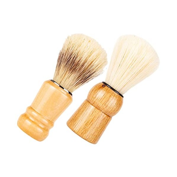 FRCOLOR 10 Pcs Barbe Brosse Cosmétologie Blaireaux Pour Hommes Rasage Accessoire Crème À Raser Brosse Fête Des Pères Hommes B