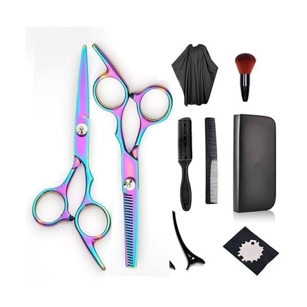 EVANEM Ensemble de ciseaux de coupe de cheveux, kit de ciseaux de coupe de cheveux professionnels avec ciseaux de coupe, cise