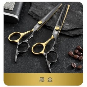 EVANEM Kits de Ciseaux de Coupe de Cheveux, Ciseaux de Coiffure en Acier Inoxydable Set Ciseaux Amincissants Professionnels C