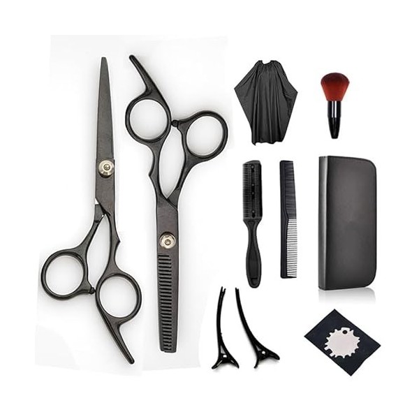 EVANEM Kit de ciseaux de coupe de cheveux, ensemble de ciseaux de coupe de cheveux professionnel, ensemble de ciseaux de coif