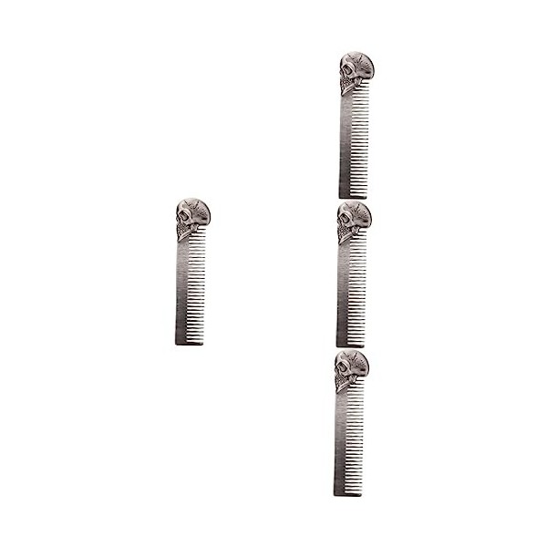 minkissy 4 Pièces Peigne à Huile De Barbe Peigne à Barbe Peigne Portefeuille Moustache Peigne à Queue De Rat Peigne De Toilet