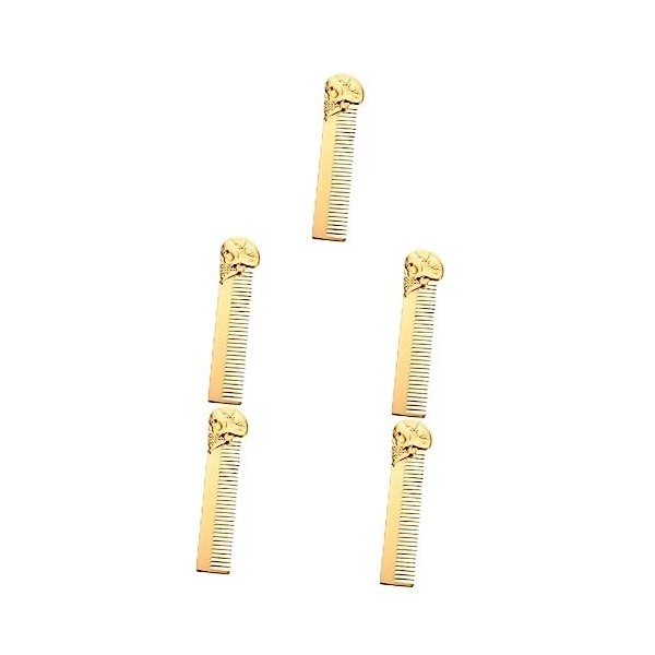 minkissy 4 Pièces Peigne à Huile De Barbe Peigne à Barbe Peigne Portefeuille Moustache Peigne à Queue De Rat Peigne De Toilet