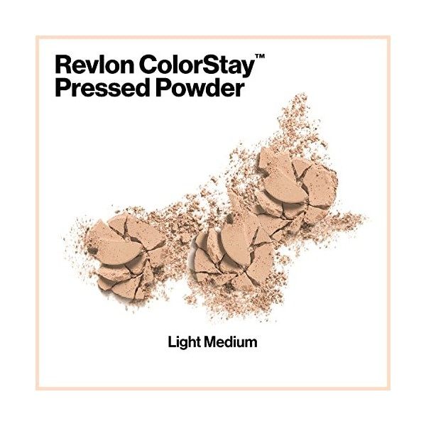 Revlon ColorStay Pressed Powder with SoftFlex, Light Medium 830, 0.3 Ounce